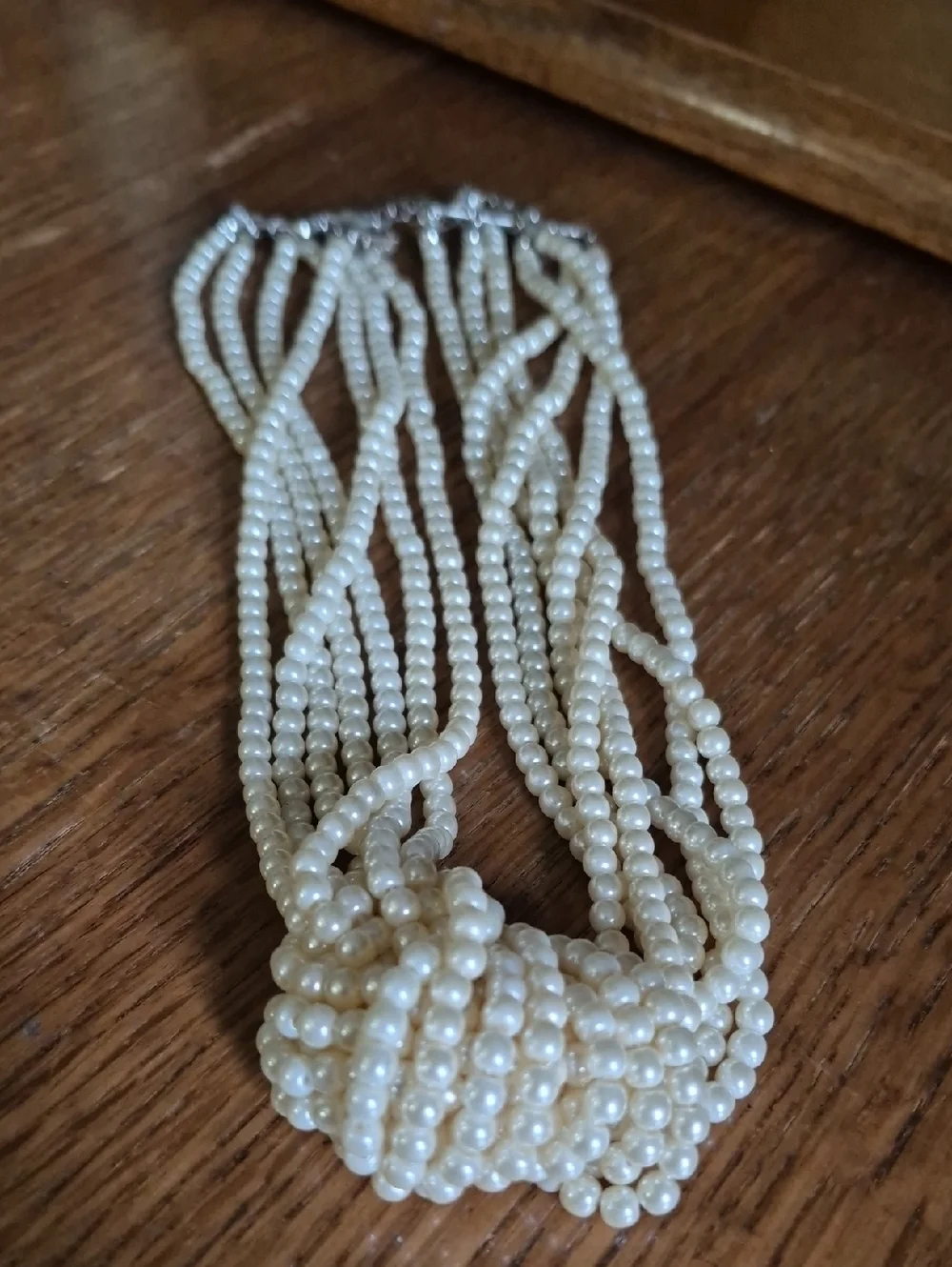 Multi-Strand Ivory Pearl Necklace by